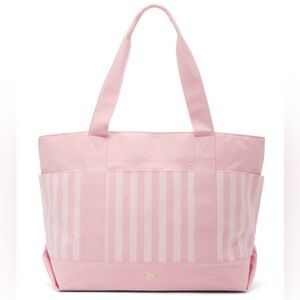 Victoria’s Secret Pink And White Striped Tote Bag Weekender